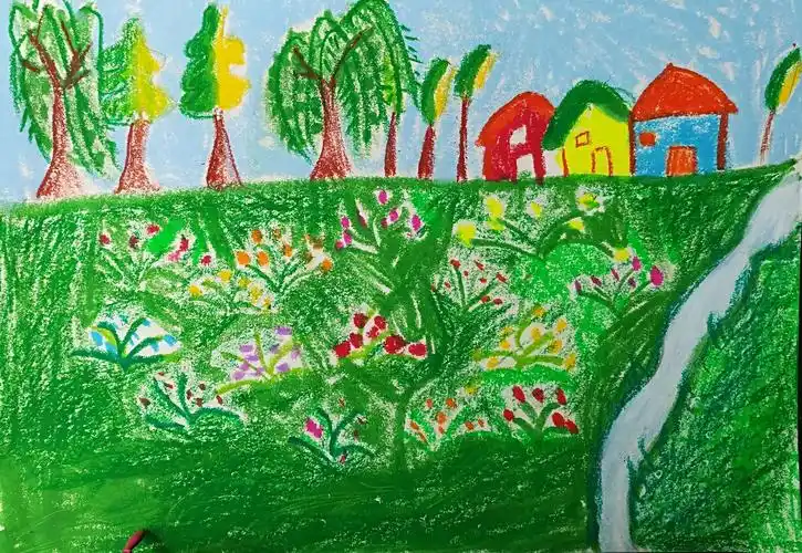 儿童画班主题创意美术《走进春天》(一)