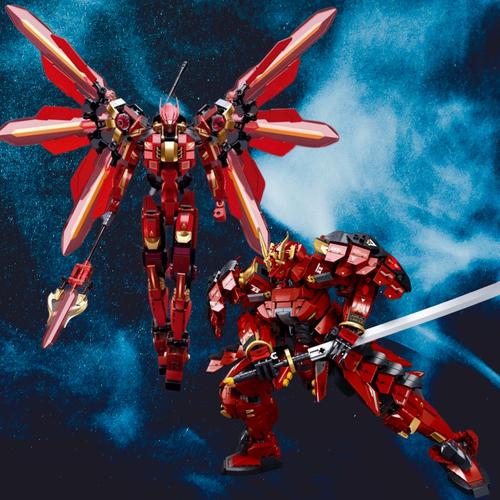 环太平洋机甲模型拼装玩具暗黑流浪者积木浩克黑科技机甲儿童礼物