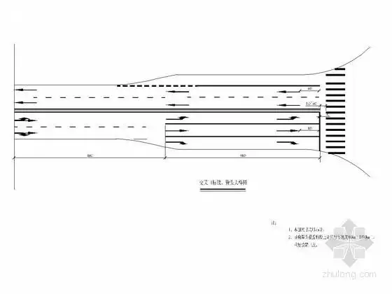城市道路标线大样图cad