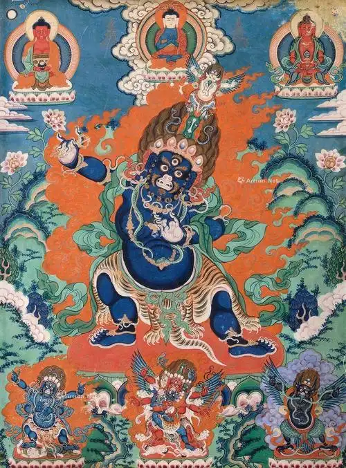 *2513 18至19世纪 马头金刚唐卡