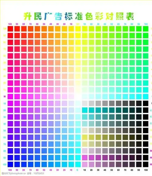 色彩对照表图片