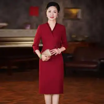 流彗五一儿子结婚喜婆婆衣服小个子高贵2023年春款婚礼妈妈礼服假两