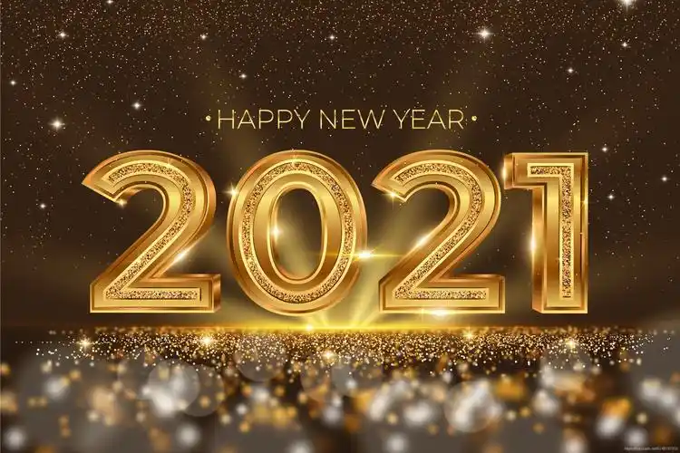 【ps/ai】2021新年金色装饰背景矢量素材
