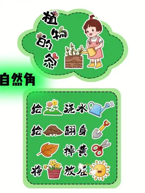 植物角自然角规则素材