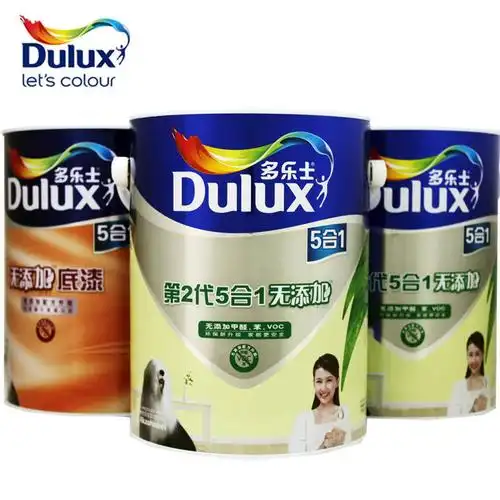 多乐士(dulux)第2代无添加五合一墙面漆a611(5升2桶) 无添加五合一
