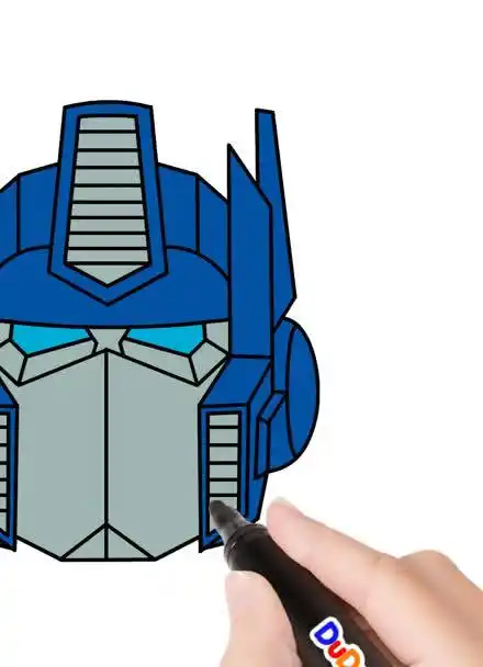怎么画变形金刚擎天柱头像简笔画宝宝学画画儿童早教绘画