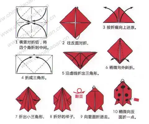 折纸瓢虫怎么折