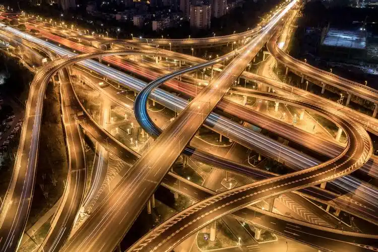 成都扩能后的娇子立交桥