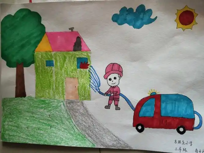 东张庄小学三年级主题班会 消防安全记心间