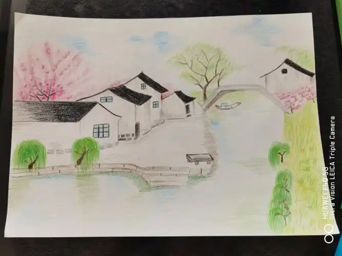 还剩一副秋就凑成了春,夏,秋,冬#画画的日常#春天去赏花