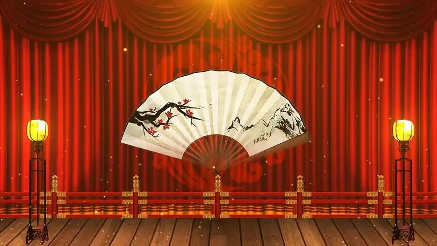 4k红色喜庆晚会相声背景视频