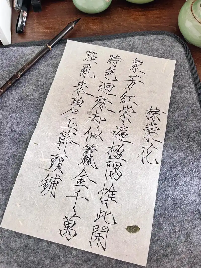 宋徽宗棣棠花诗帖 #瘦金体 - 抖音