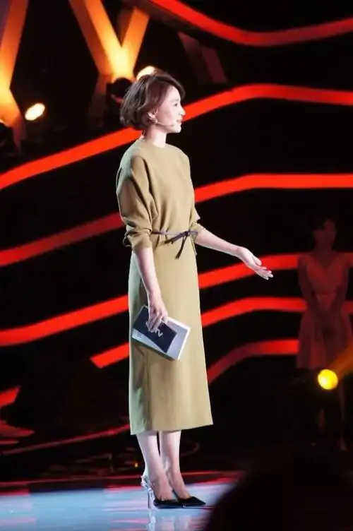 央视主持人董卿不锐意扮嫩45岁穿的优雅庄重