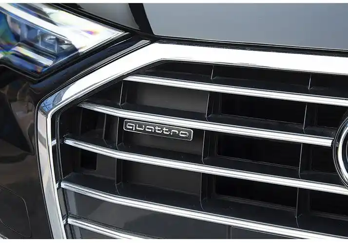 奥迪夸戳quattro车标奥迪a6la4lq3q5la5中网四驱标quattro四驱尾标排