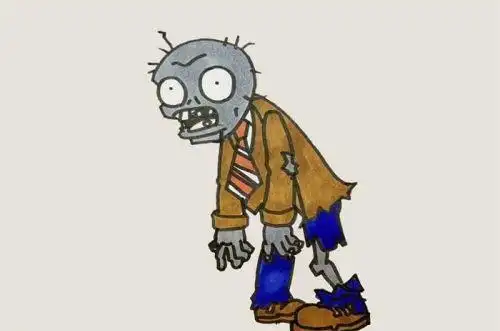 彩色简单僵尸简笔画画法带步骤植物大战僵尸僵尸简笔画图片大全