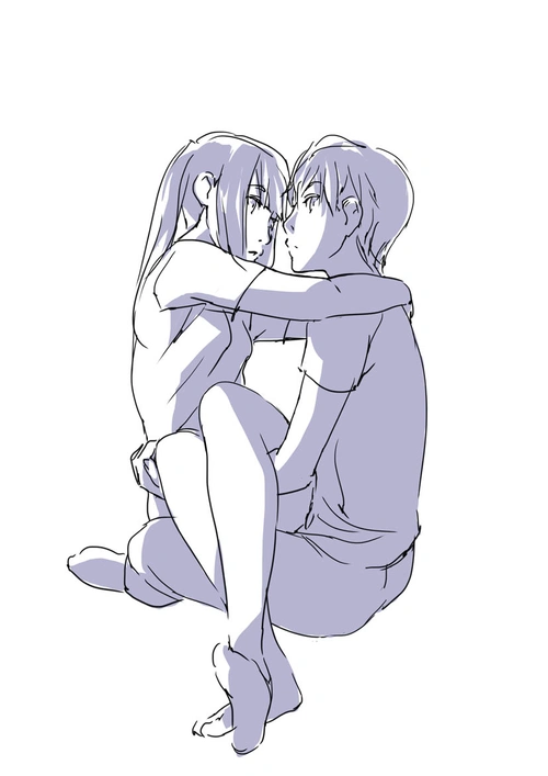 人体姿势绘画练习素材分享,情侣之间的一些"小动作",情侣之间的互动与