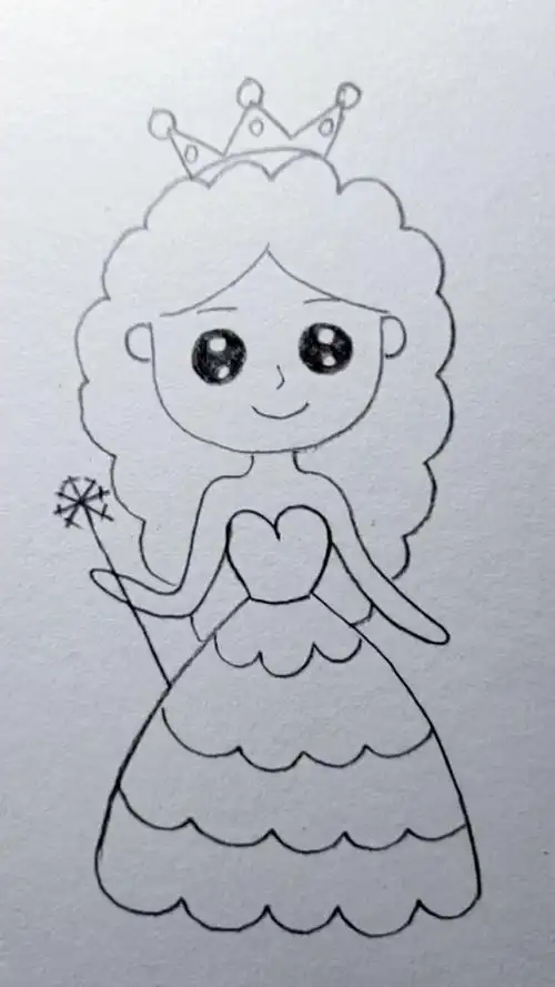 每个女孩都想做小公主,画个小公主送给你们.