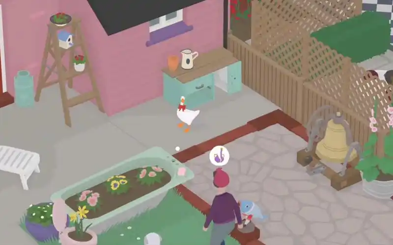 【大鹅模拟器/捣蛋鹅】第三关:来到后院发现有很多好玩的东西_实况