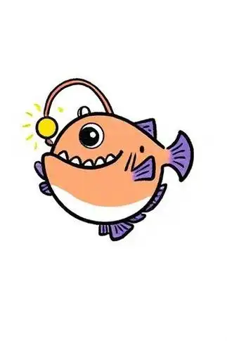 🐠灯笼鱼的简笔画🎨