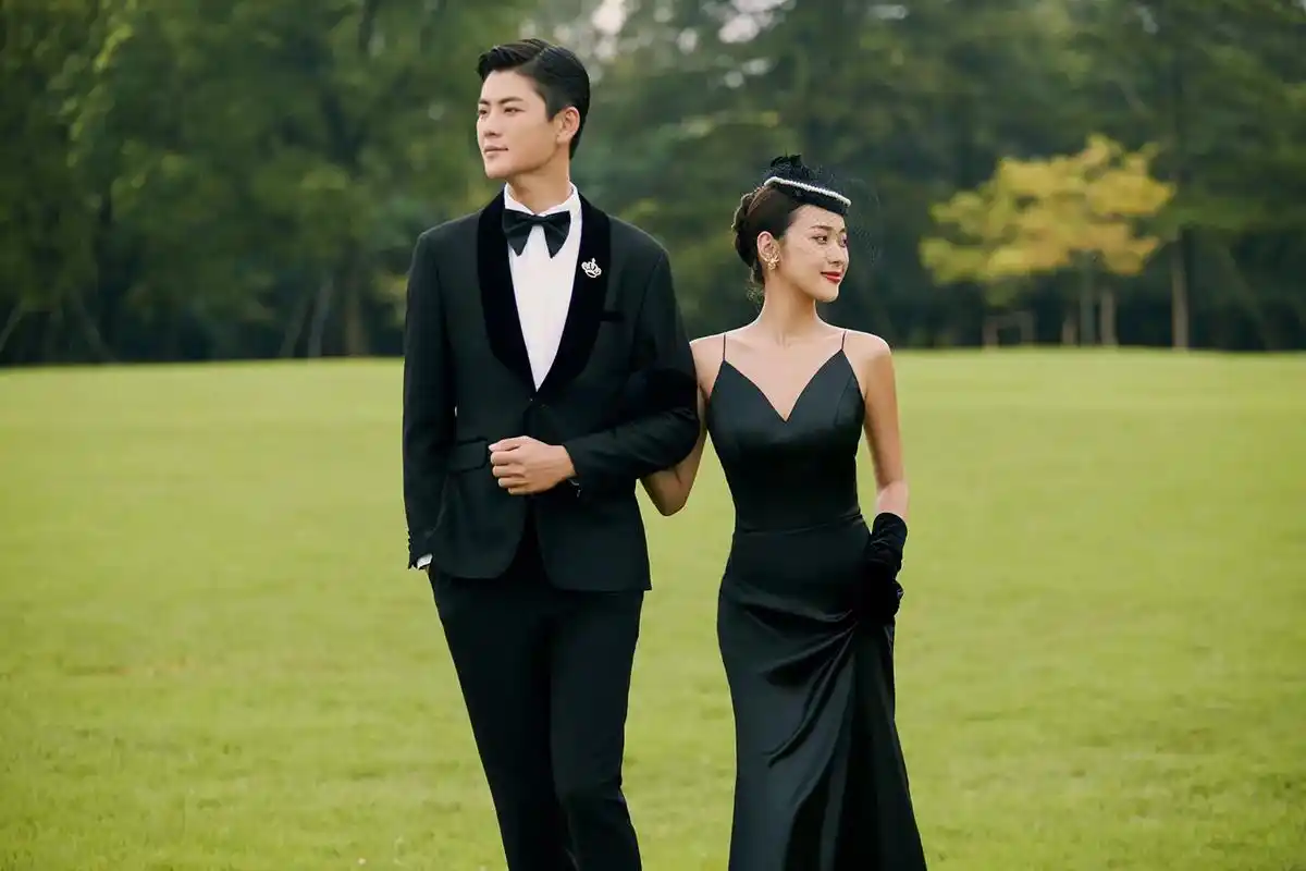 电影感森系婚纱照赫本风