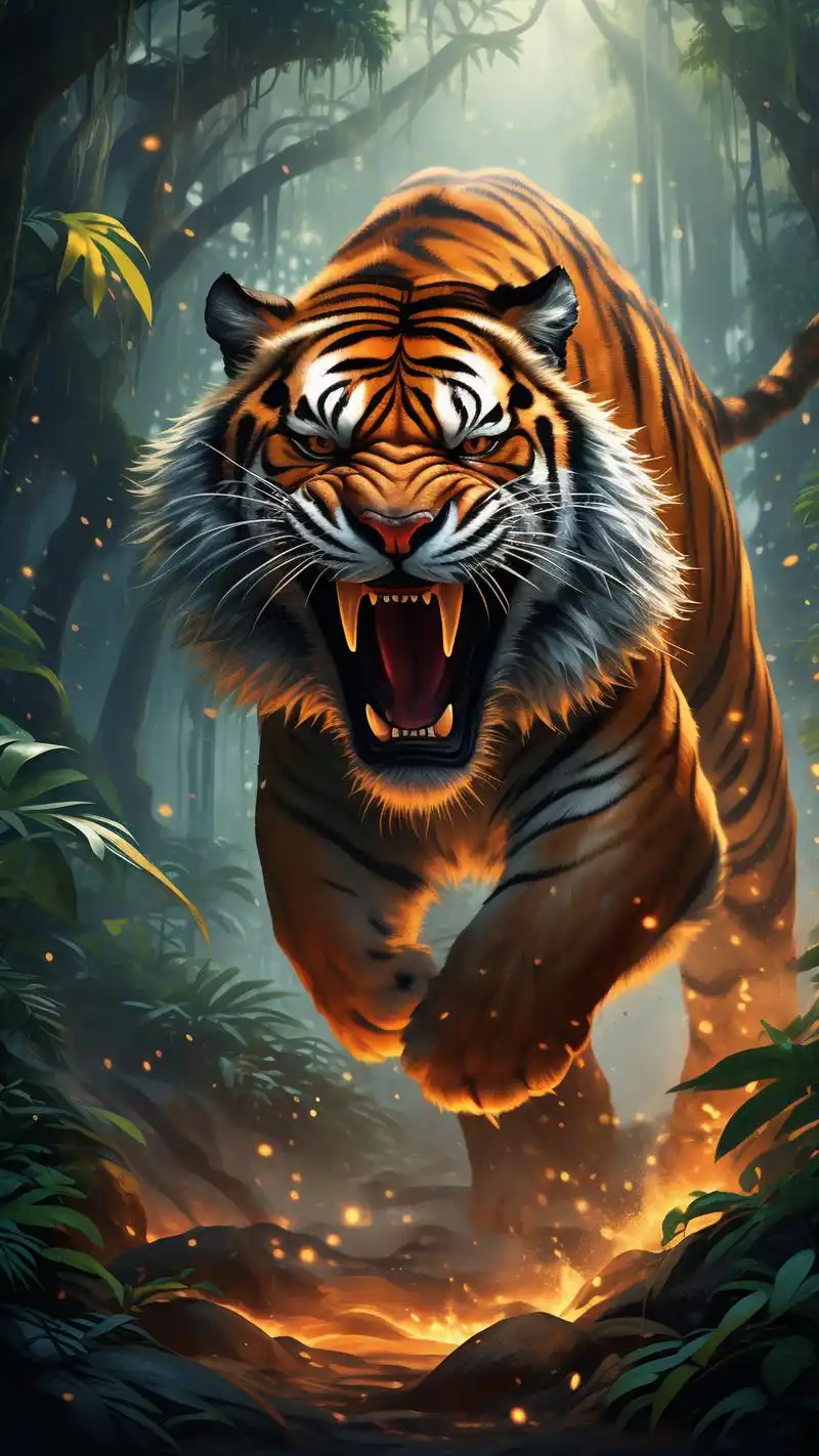 来看看这组震撼的咆哮老虎壁纸吧!