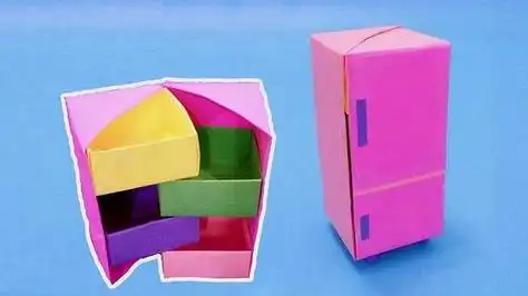 能打开的冰箱折纸 手工折纸大全-普车都