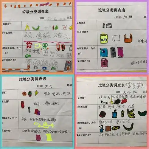 幼"垃圾分类——我们在行动"特色实践活动总结 写美篇垃圾分类调查表