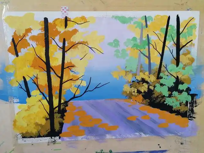 水粉风景画|纯艺术|绘画|之木__临摹作品-站酷zcool