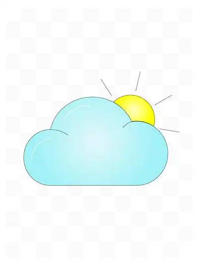 370矢量多云天气预报图标素材37314可爱矢量天气预报卡通图标贴纸装饰
