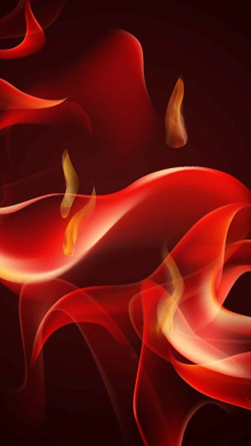 红色彩带火焰激情商业h5背景