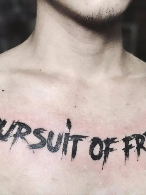 英文花胸_纹身图案手稿图片_巴特的纹身作品集