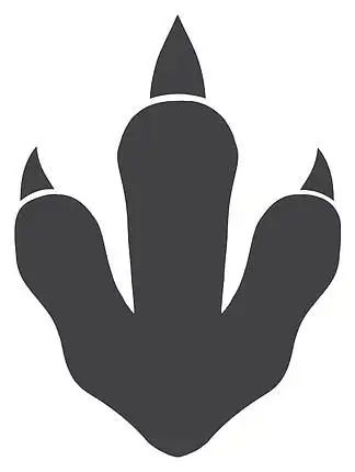 设计21114恐龙绿色爪印圆形标签设计01420带爪印标志设计的恐龙爪子