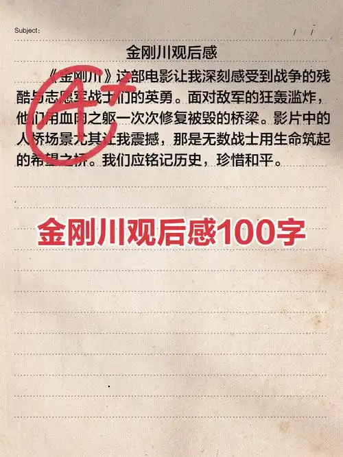 金刚川观后感100字