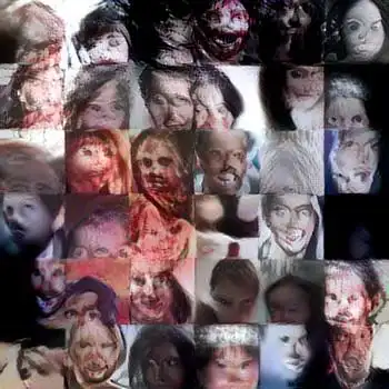 恐怖人面第二步:考虑到 halloween (万圣节) 就要来了,我们让这些人脸