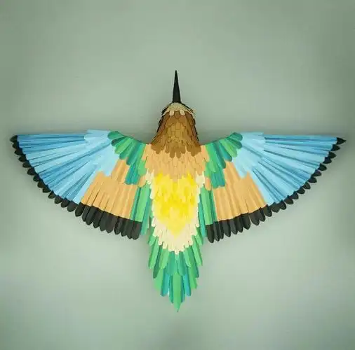 跃然于纸上360度无死角的纸雕鸟儿