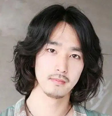 男生微卷长发发型设计,中长发图片,发型图片