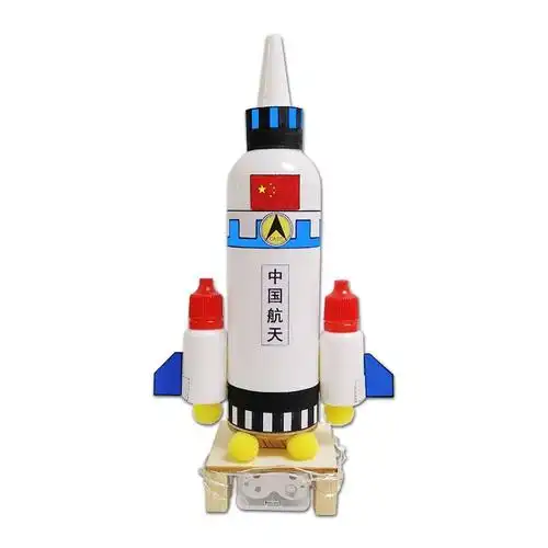 小学生制作小发明diy纸质拼图火箭模型手工拼装科学实验