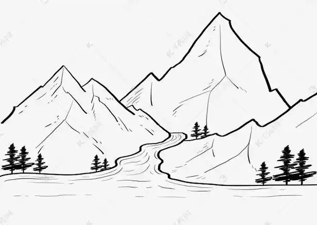 春天春天山水风景简笔画集 简笔画图片大全-普车都