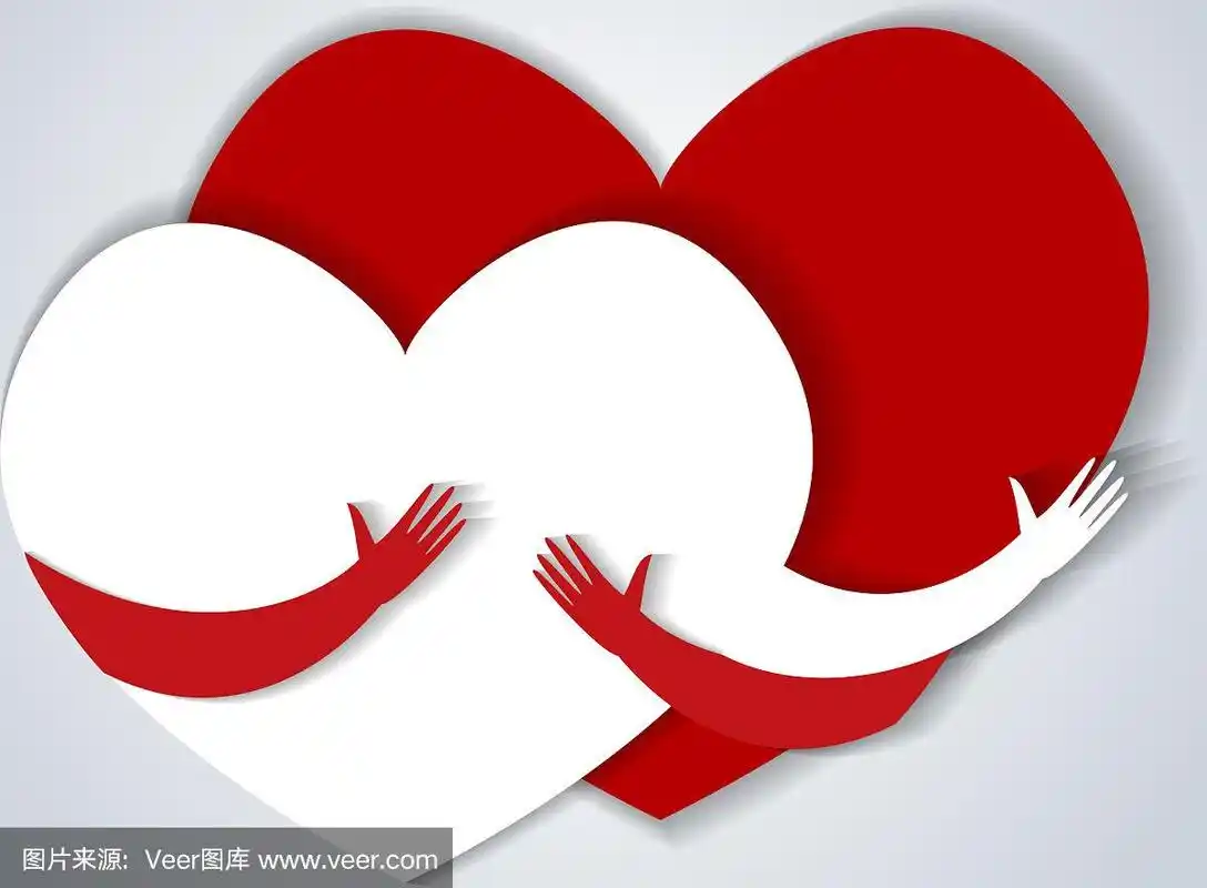 两颗心平躺在一起