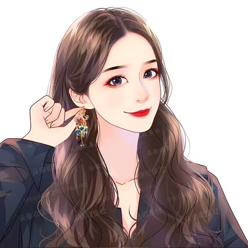 头像 女卡通 动漫 手绘 长发美女 高清头像  头像收集社 自动发货