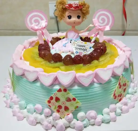 佳家莱单层小女生蛋糕图片