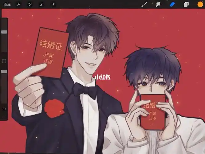 白西服和黑西装也可以很浪漫#破云 #严峫 #江停  #浪漫  #绘画