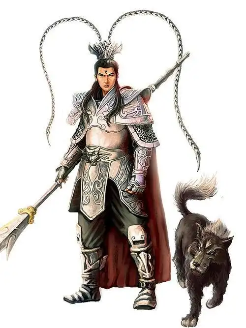 二郎神的彩色简笔画