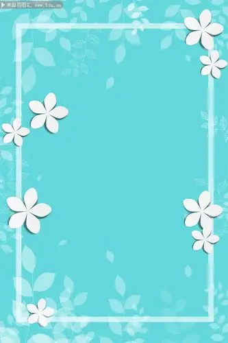 蓝色清新花朵矢量背景-矢量素材-百图汇设计素材