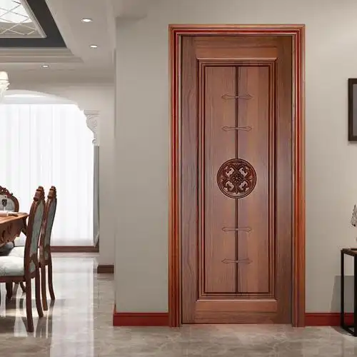 新中式烤漆实木门室内橡木套装门卧室隔音加厚门