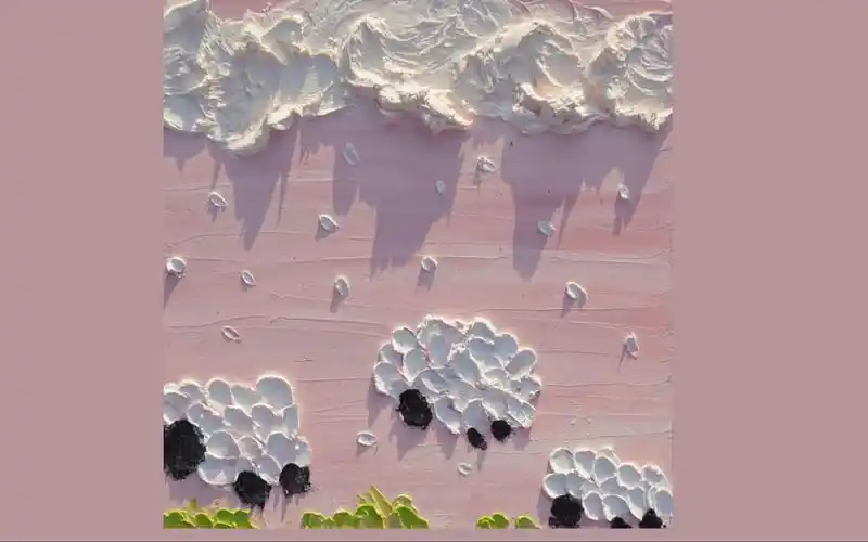 油画棒 超可爱小羊_哔哩哔哩 (゜-゜)つロ 干杯~-bilibili