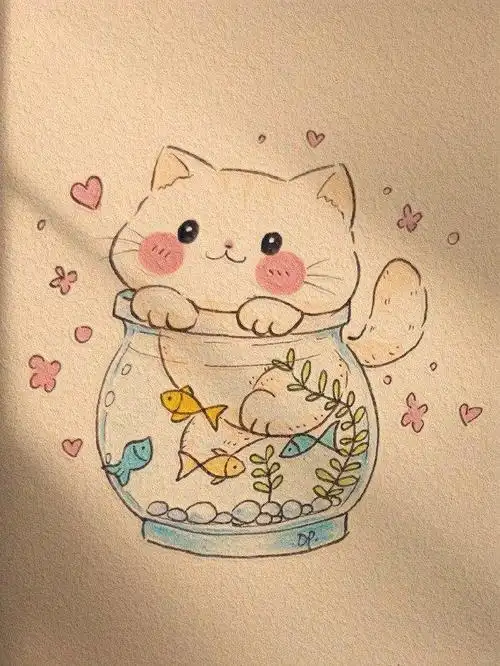 可爱的简笔画,陪孩子一起画画吧 676767 .