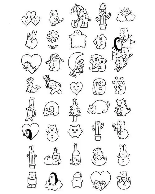 小插画简笔画可爱好看简笔画可爱卡通