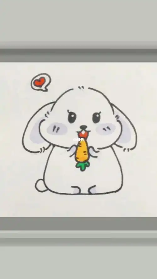 简笔画第二天可爱哒小兔子