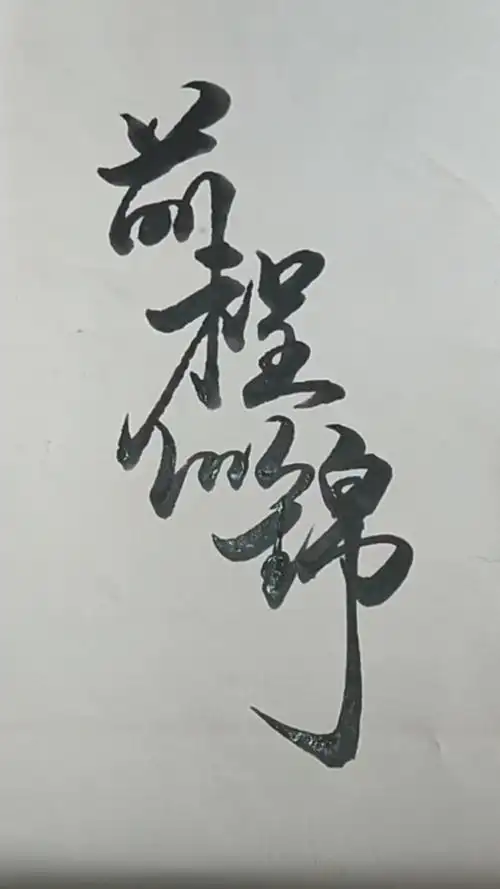 军山写字#前程似锦